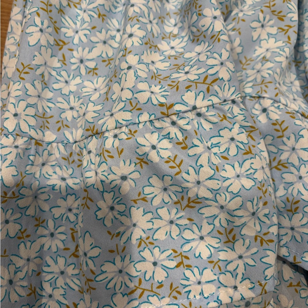 Women’s Light Blue Floral Mini Dress - Picture 4 of 5